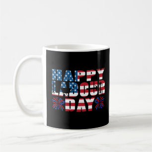 Happy Labour Day Gift American Flag Koffiemok