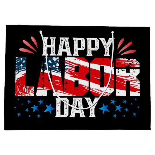 Happy Labour Day Groot Cadeauzakje (Achterkant)