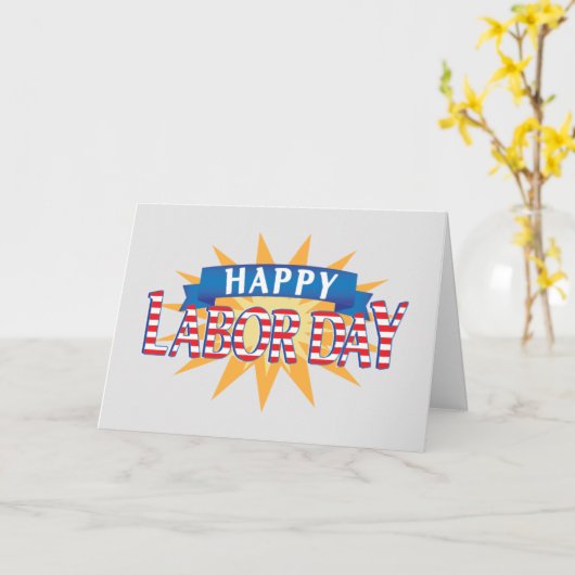 Happy Labour Day Kaart (Gele Bloem)