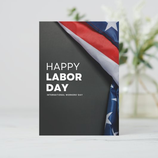 Happy Labour Day Kaart (Staand voorkant)