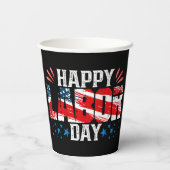 Happy Labour Day Papieren Bekers (Achterkant)