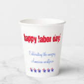 Happy Labour Day Papieren Bekers (Achterkant)