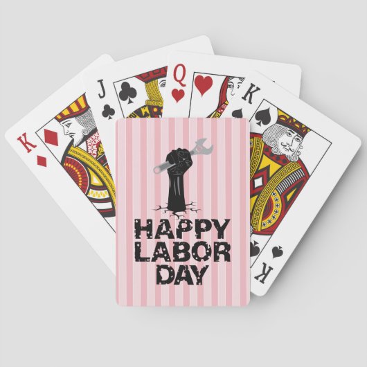 Happy Labour Day Pokerkaarten (Achterkant)