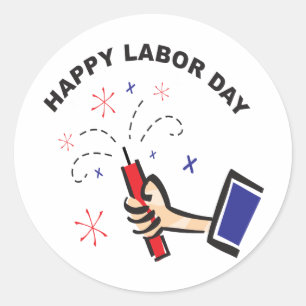 Happy Labour Day Ronde Sticker