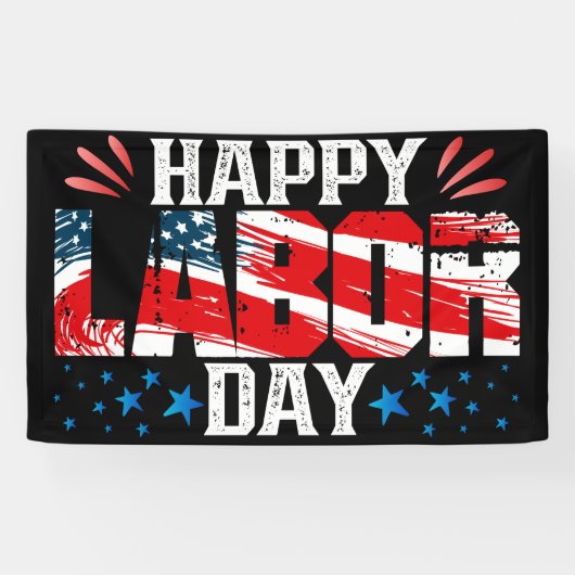 Happy Labour Day Spandoek (Horizontaal)