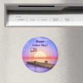 Happy Labour Day US Flag and Dock Magneet (Insitu (Vaatwasser))