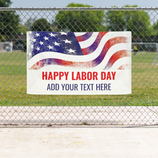 Happy Labourdag Amerikaanse vlag op persoonlijke t Spandoek (Insitu)