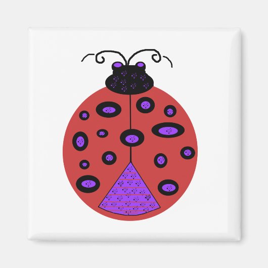 Happy Ladybug magnet Magneet (Voorkant)