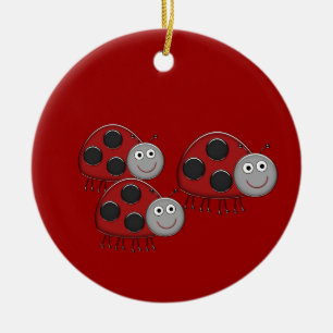 Happy Ladybug Ornament