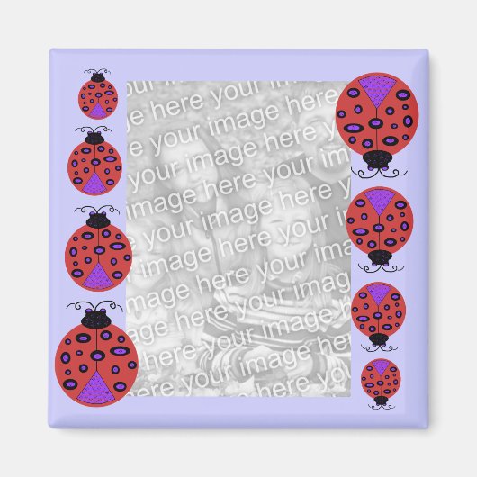 Happy Ladybug sjabloon magneet (Voorkant)
