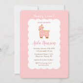 Happy Lama Bliss Baby shower Invitation (Devant)