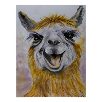 Happy Lama Perfect Poster