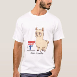 Happy Lame Year Sarcastic Cartoon Sheep T-shirt