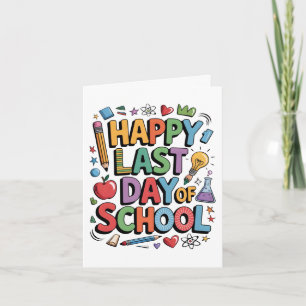 Happy Last Day of School Summer Student Kaart