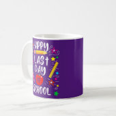 Happy Last Day of School Teacher Student Koffiemok (Voorkant links)