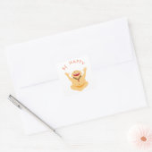 Happy Laughing Buddha Vierkante Sticker (Envelop)