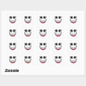 Happy Laughing Funny Comic Cartoon Face Vierkante Sticker (Vel)
