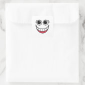 Happy Laughing Funny Comic Cartoon Face Vierkante Sticker (Tas)
