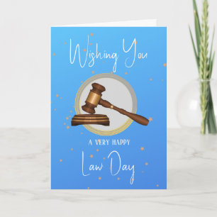 Happy Law Day met Gavel en Sounding Block Kaart