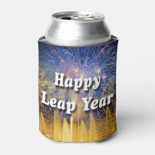 Happy Leap Year 2024 Blikjeskoeler (Blikje Voorkant)