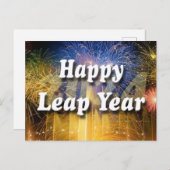 Happy Leap Year 2024 Briefkaart (Voorkant / Achterkant)