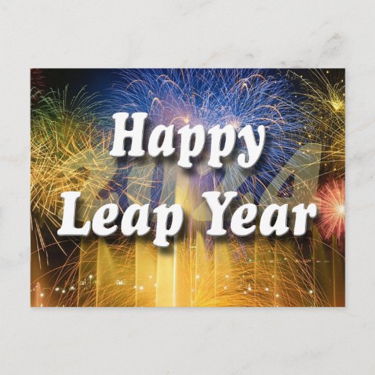 Happy Leap Year 2024 Briefkaart (Voorkant)