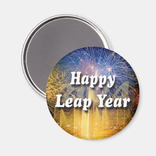 Happy Leap Year 2024 Magneet (Voorkant / Achterkant)