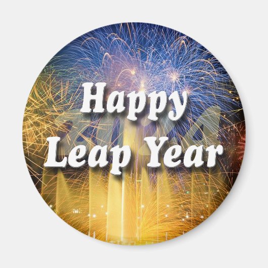 Happy Leap Year 2024 Magneet (Voorkant)