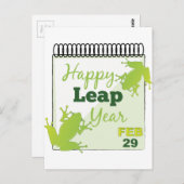 Happy Leap Year 29 feb Briefkaart (Voorkant / Achterkant)