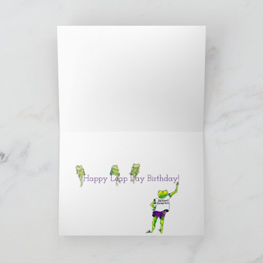 Happy Leap Year Day Birthday Kaart (Binnen)