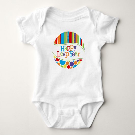 Happy Leap Year Newborn Outfit Romper (Voorkant)
