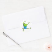 Happy Leaping Ballet Frog Ronde Sticker (Envelop)