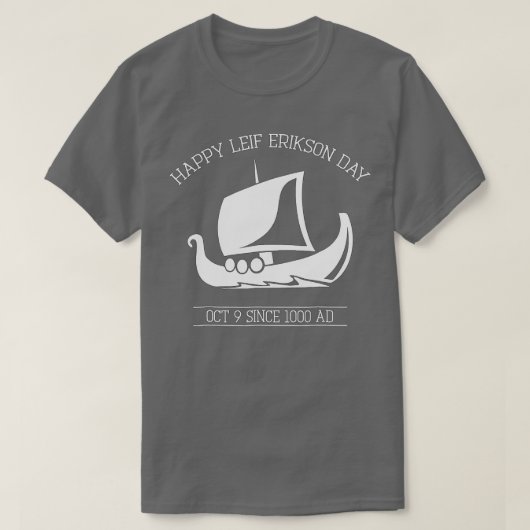 Happy Leif Erikson Dag oktober T-shirt (Design voorkant)