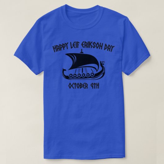 Happy Leif Erikson Day Vikings 2 T-shirt (Design voorkant)