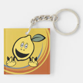 Happy Lemon Face Sleutelhanger (Achterkant)