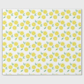 Happy Lemon print wrapping paper Cadeaupapier (Vlak)