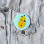 Happy Lemon Whimsical Ronde Button 7,6 Cm (In situ)