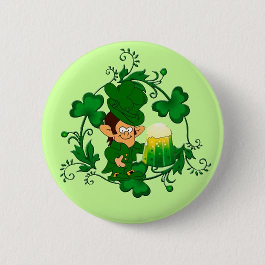 Happy Leprechaun Button (Voorkant)