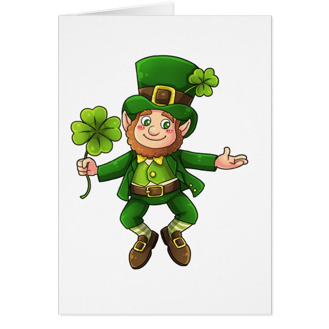 Happy Leprechaun en Shamrock (Voorkant)