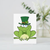 Happy Leprechaun Frog Briefkaart (Staand voorkant)
