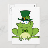 Happy Leprechaun Frog Briefkaart (Voorkant / Achterkant)