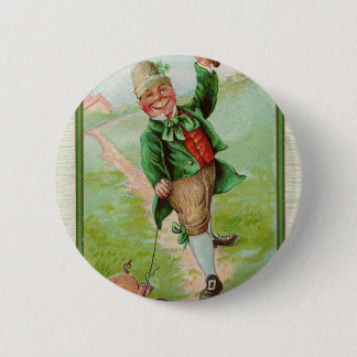 Happy Leprechaun Ronde Button 5,7 Cm