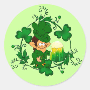 Happy Leprechaun Stickers
