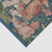 Happy Life in Paradise Garden Medieval Tapestry Tissuepapier (Detail)