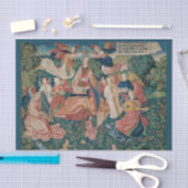 Happy Life in Paradise Garden Medieval Tapestry Tissuepapier (Craft)