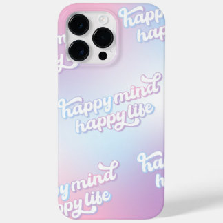 Happy Life Quote, Inspirerend, pastelkleuren Case-Mate iPhone 14 Pro Max Hoesje
