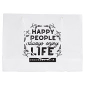 Happy Life with Faith – Proverbs 15:15 Art Groot Cadeauzakje (Achterkant)