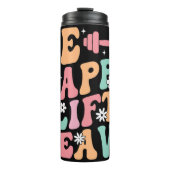 Happy Lift Zware Kleurrijke Grafiek Thermosbeker (Voorkant)