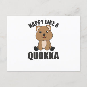 Happy like a Quokka - Sweet Quokka Sweet Animals Briefkaart