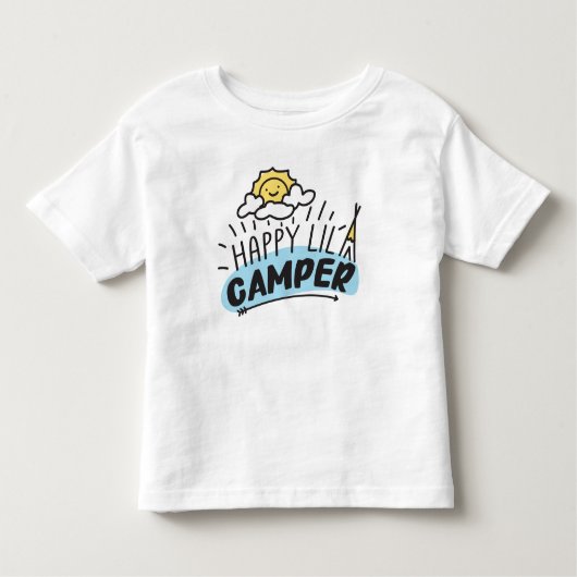 Happy Lil Camper Kind, Toddler en Baby T-Shirt (Voorkant)